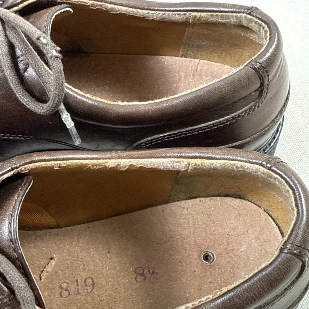 Rockport Mens 8.5 M Brown Leather Oxford‎ Shoes NO INSOLES Comfort Read